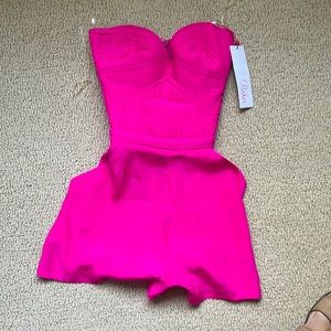 Brand new with tags Parker size small, silk strapless fuschia short jumper